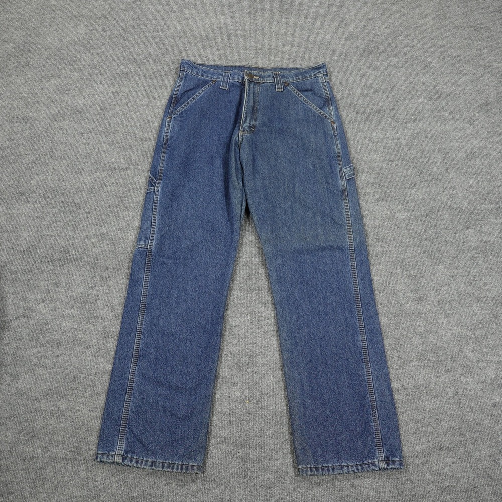 Wrangler Jeans Mens 32x32 Blue Straight Relaxed Lined Insulated Denim Pockets